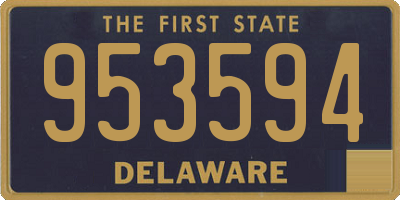 DE license plate 953594