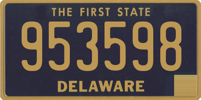 DE license plate 953598