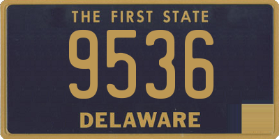 DE license plate 9536