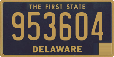 DE license plate 953604