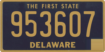DE license plate 953607
