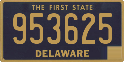 DE license plate 953625