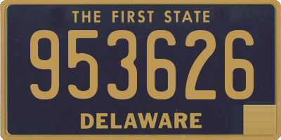 DE license plate 953626