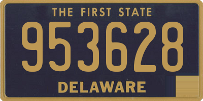 DE license plate 953628