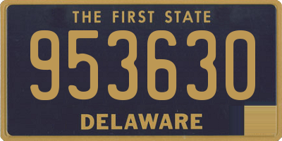 DE license plate 953630