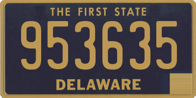 DE license plate 953635