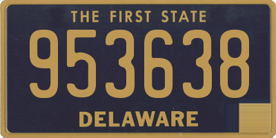 DE license plate 953638