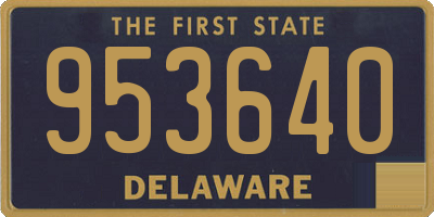 DE license plate 953640