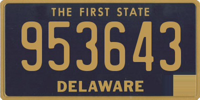 DE license plate 953643