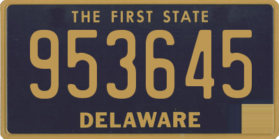 DE license plate 953645