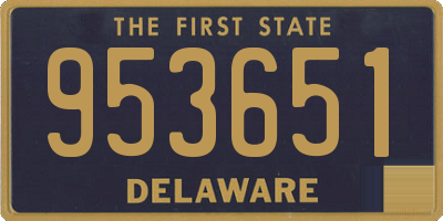 DE license plate 953651