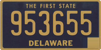 DE license plate 953655