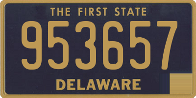 DE license plate 953657