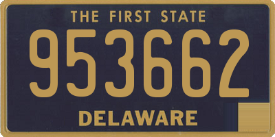 DE license plate 953662