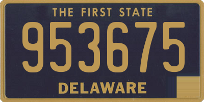 DE license plate 953675