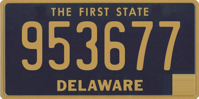 DE license plate 953677