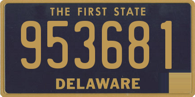 DE license plate 953681