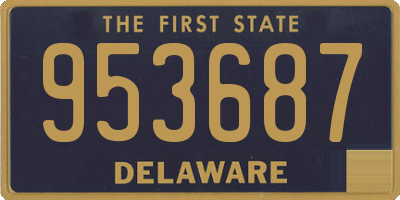 DE license plate 953687