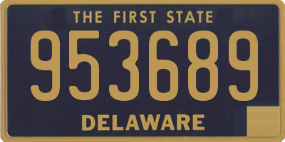 DE license plate 953689