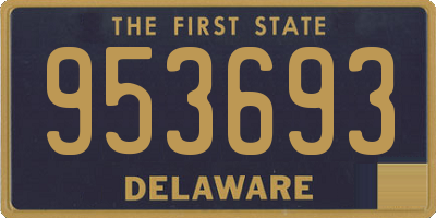 DE license plate 953693