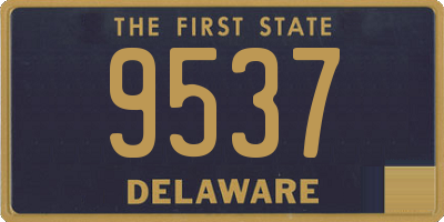 DE license plate 9537