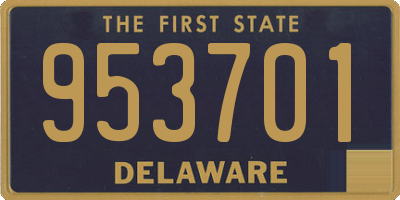 DE license plate 953701
