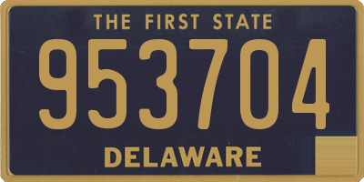 DE license plate 953704