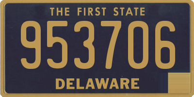DE license plate 953706