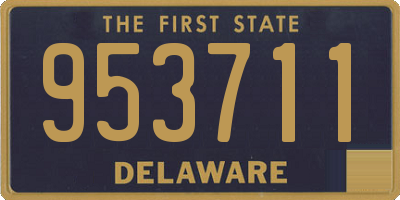 DE license plate 953711