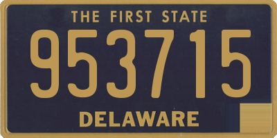 DE license plate 953715