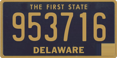 DE license plate 953716