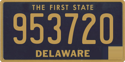 DE license plate 953720