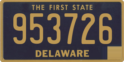 DE license plate 953726