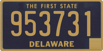 DE license plate 953731