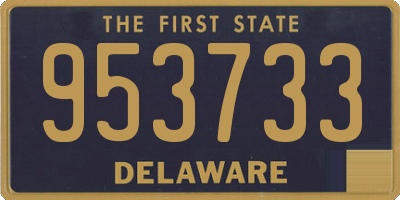 DE license plate 953733