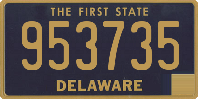 DE license plate 953735