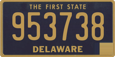 DE license plate 953738