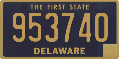 DE license plate 953740