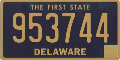 DE license plate 953744