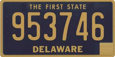 DE license plate 953746