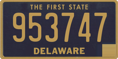 DE license plate 953747