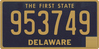 DE license plate 953749