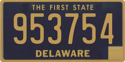 DE license plate 953754
