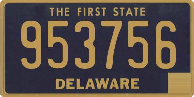 DE license plate 953756