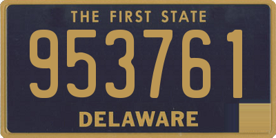 DE license plate 953761