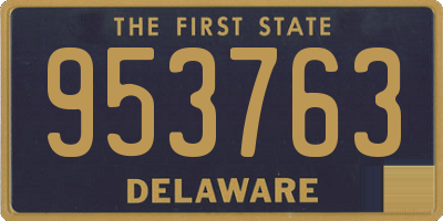 DE license plate 953763
