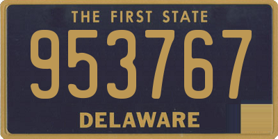 DE license plate 953767