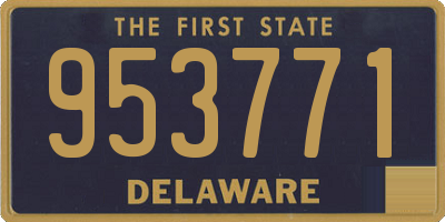 DE license plate 953771