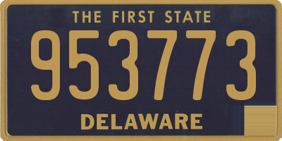 DE license plate 953773