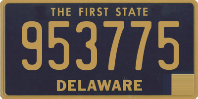 DE license plate 953775